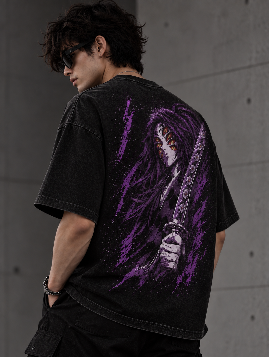 Violet Oni — Japanese Demon Oversized T-Shirt