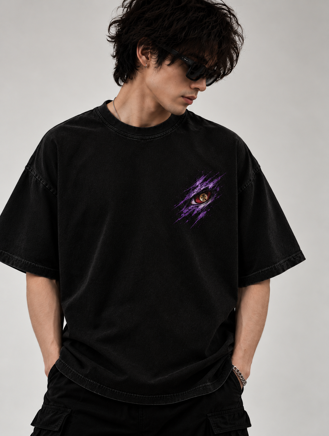 Violet Oni — Japanese Demon Oversized T-Shirt