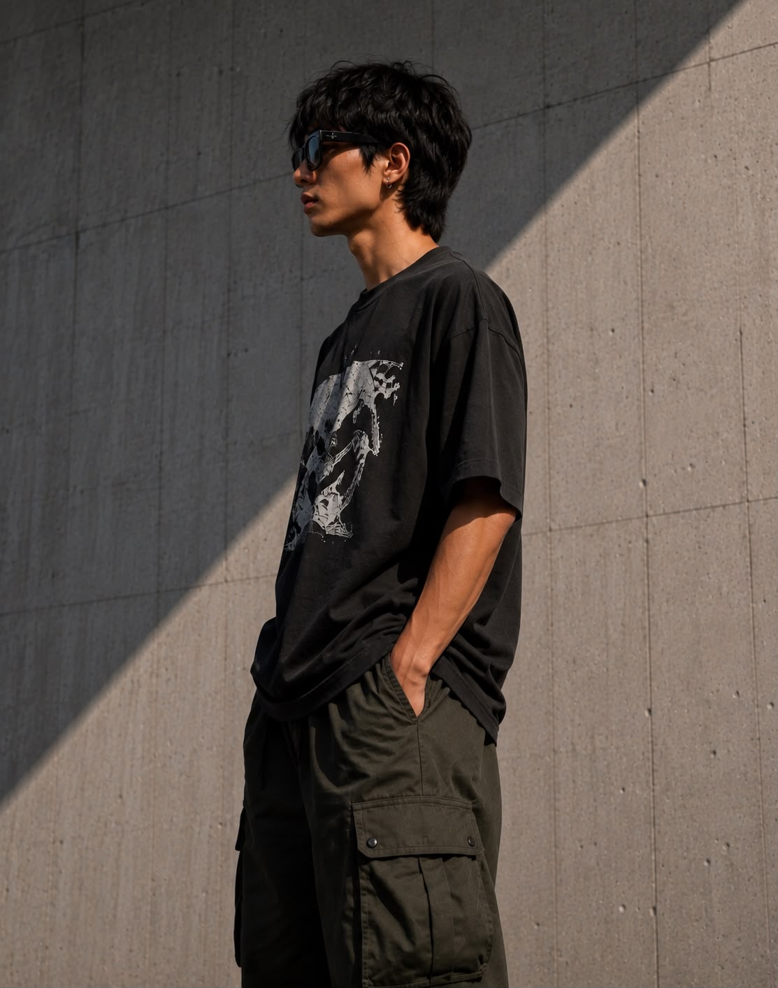Static Bloom Oversized Tee