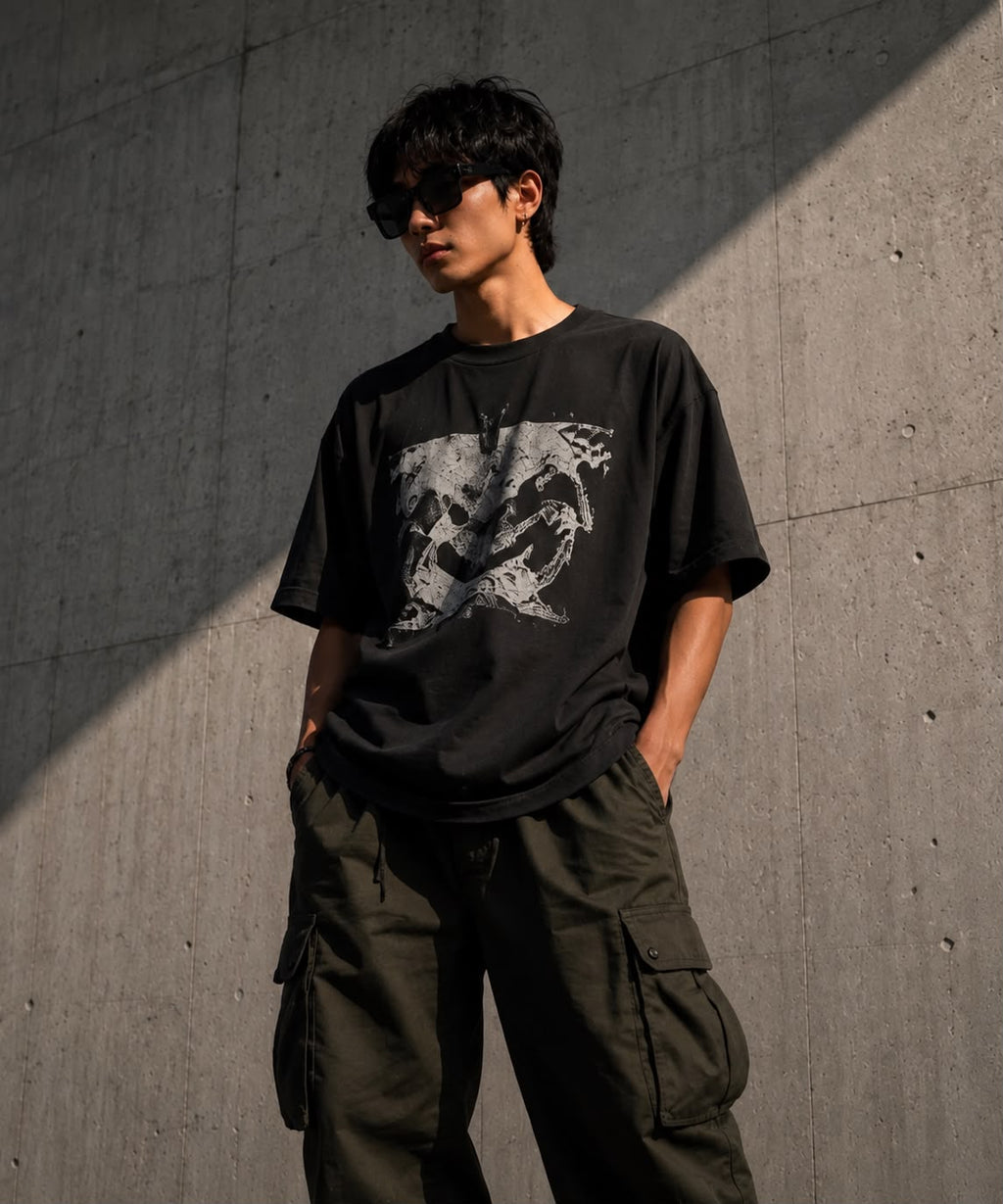 Static Bloom Oversized Tee