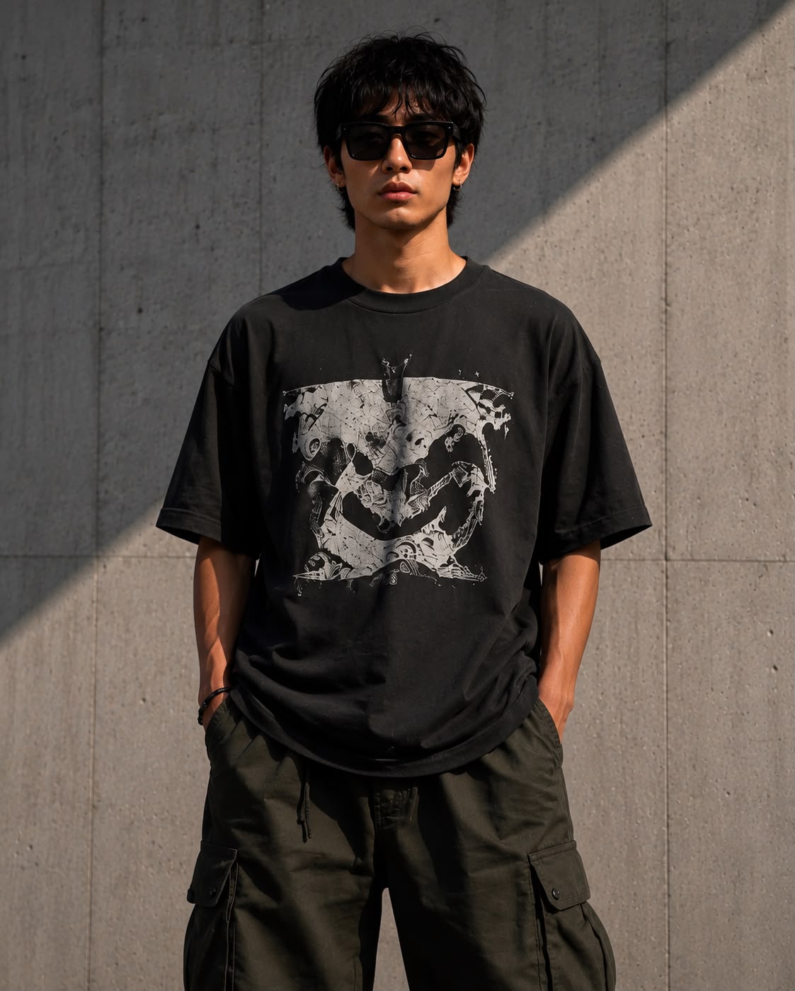Static Bloom Oversized Tee